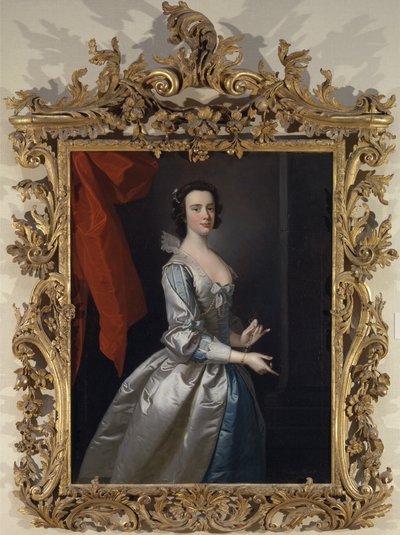 Portret van een Vrouw, Waarschijnlijk Elizabeth Aislabie, van Studley Royal, Yorkshire door Thomas Hudson